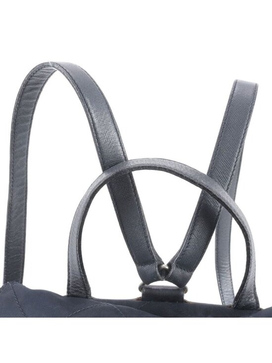 Prada Triangle Logo Tessuto Nylon Quilted Leather Backpack main image 5